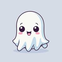 Friendly ghost cartoon with a big smile vector