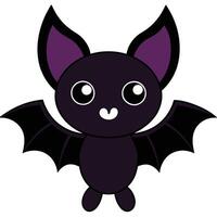 Cute Spooky Bat Illustration - Perfect for Halloween Invitations, Kids' Party Supplies, and Whimsical Decor vector