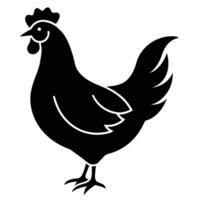 ilustración de pollo en blanco antecedentes vector