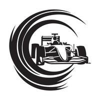 Formula one Car Logo, Illustration, Art, Icons, and Graphics vector