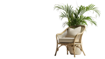 a chair with a plant on top of it png