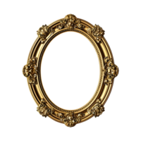 golden frame on transparent background png