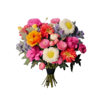 une bouquet de fleurs sur une transparent Contexte png