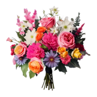 ein Strauß von Blumen auf ein transparent Hintergrund png