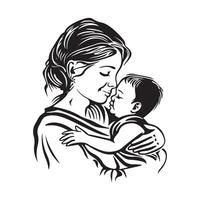 Loving mother son Image s and Illustrations vector