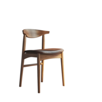 une en bois chaise sur une transparent Contexte png