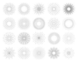 Sunburst set. Sunburst icon collection . Retro sunburst design. Big collection sunburst best quality. vector