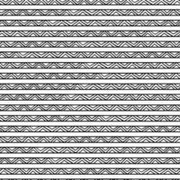 Doodle zig zag seamless pattern.Hand drawn ethnic black and white background vector