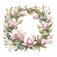 Watercolor Flower Round png