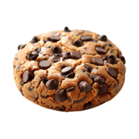 Chocolate chip cookie isolated Chocolate chip cookie top view isolated. Cookie and dough with chocolate pieces flat lay isolated png