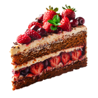 fraise gâteau . fraise crème gâteau isolé. fruit gâteau avec Frais des fraises . fraise fruit dessert. fraise gâteau Haut voir. fraise gâteau plat allonger png