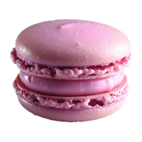 Pink macaron . Tasty macaron dessert isolated. Pink macaron top view . Macaron flat lay png