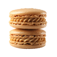 Orange macaron . Tasty macaron dessert isolated. Orange macaron top view . Macaron flat lay png