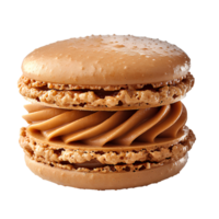 Orange macaron . Tasty macaron dessert isolated. Orange macaron top view . Macaron flat lay png