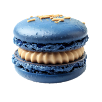 Blue macaron . Tasty macaron dessert isolated. Blue macaron top view . Macaron flat lay png