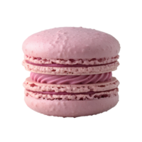 Pink macaron . Tasty macaron dessert isolated. Pink macaron top view . Macaron flat lay png