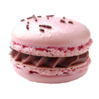 Pink macaron . Tasty macaron dessert isolated. Pink macaron top view . Macaron flat lay png