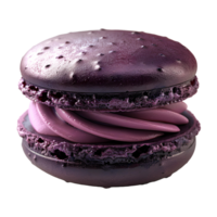 Purple macaron . Tasty macaron dessert isolated. Purple macaron top view . Macaron flat lay png