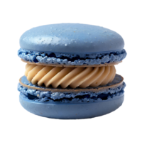 Blue macaron . Tasty macaron dessert isolated. Blue macaron top view . Macaron flat lay png