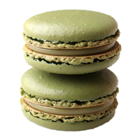 Green macaron . Tasty macaron dessert isolated. Green macaron top view . Macaron flat lay png