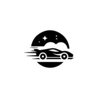 Sports car logo icon. Motor vehicle silhouette emblems. Auto garage dealership brand identity design elements. illustrations. vector