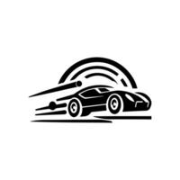 Sports car logo icon. Motor vehicle silhouette emblems. Auto garage dealership brand identity design elements. illustrations. vector