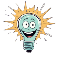 Funny Sparkling Laughing Lightbulb png