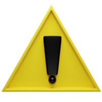 Hazard warning attention sign with exclamation mark symbol png