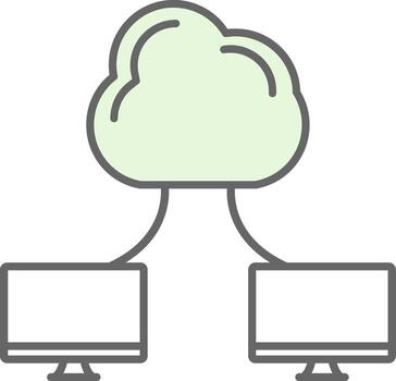 Cloud Computing Fillay Icon vector