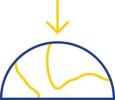 Gravity Line Two Color Icon vector