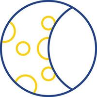 Moon Phase Line Two Color Icon vector