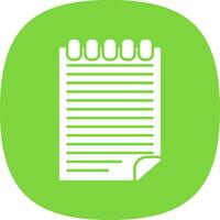 Accounting Glyph Curve Icon vector