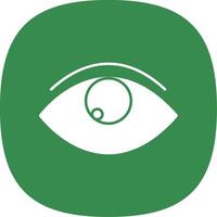 Eye Glyph Curve Icon vector