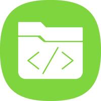 Coding Glyph Curve Icon vector