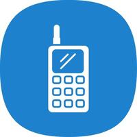 Walkie Talkie Glyph Curve Icon vector