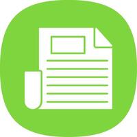 Document Glyph Curve Icon vector