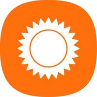 Sun Glyph Curve Icon vector