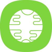 Uranus Glyph Curve Icon vector