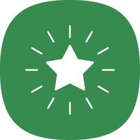 Star Glyph Curve Icon vector