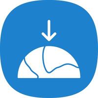 Gravity Glyph Curve Icon vector