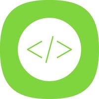 Coding Glyph Curve Icon vector