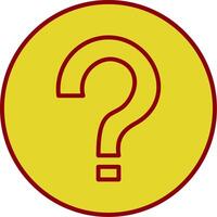 Question Line Two Color Icon vector