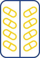 Pill Line Two Color Icon vector