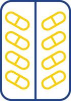 Pill Line Two Color Icon vector