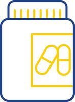 Pill Line Two Color Icon vector