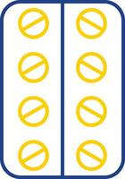 Pill Line Two Color Icon vector