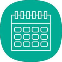 Calendar Line Curve Icon vector