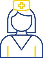 Nurse Line Two Color Icon vector