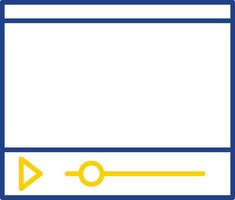 Online Streaming Line Two Color Icon vector