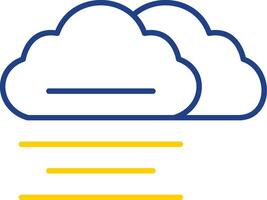 Mist Line Two Color Icon vector